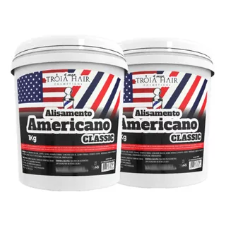 Alisamento Americano Masculino 1kg  2 Unidades 2 X 1000g