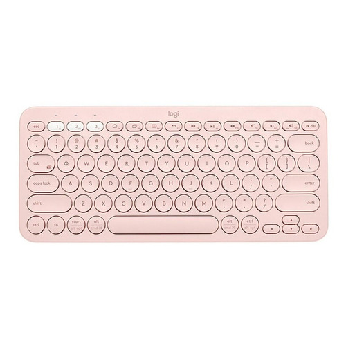 Teclado bluetooth Logitech K380 QWERTY español color rosa