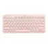 Teclado bluetooth Logitech QWERTY español color rosa