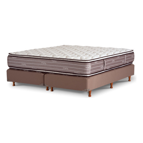 Sommier Americana La Cardeuse Topfuan Queen de 200cmx150cm  marrón con base dividida