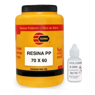 Resina Poliéster Pp-70x60 Para Piezas Solidas Y Huecas