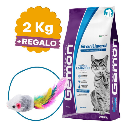 Gemon High Premium Gato Sterilised Atún Salmón 2 Kg