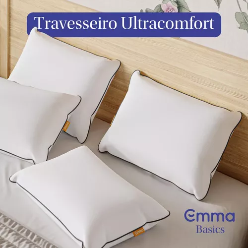 Almohada Emma Travesseiro Ultracomfort tradicional 40 cm blanca