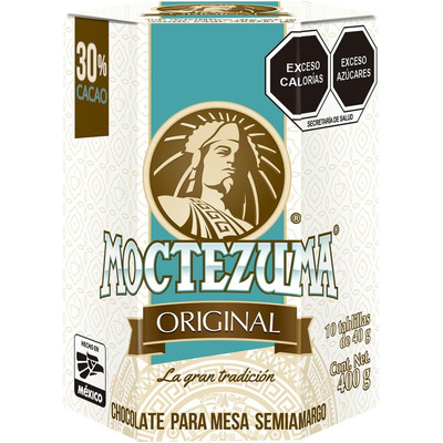 Chocolate Pack 3 Pz Moctezuma Original 400grs 30% Cacao 