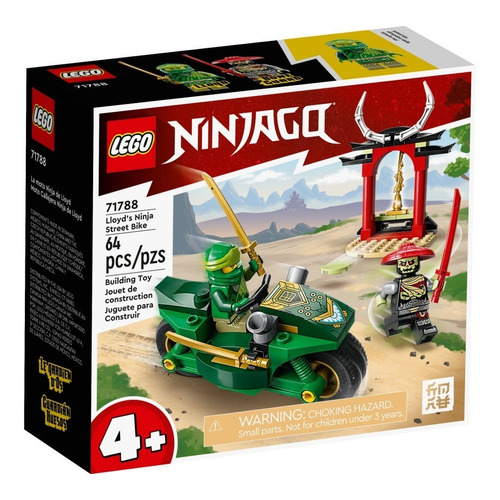 Lego® Ninjago - Moto Callejera Ninja De Lloyd (71788) Cantidad de piezas 64
