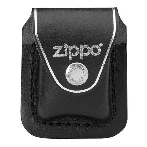 Funda Zippo Piel Negra Para Encendedor Con Clip