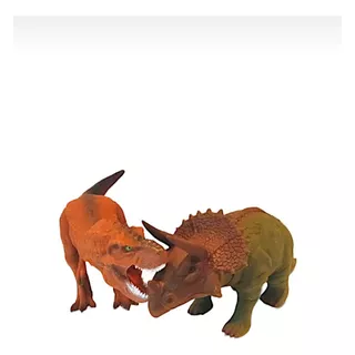 Kit 2 Dinossauro Grande T-rex Triceratops Jurassic Kids 