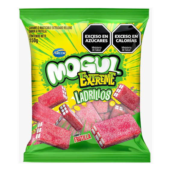 Gomitas Mogul Extreme Ladrillos Frutilla 150g Arcor