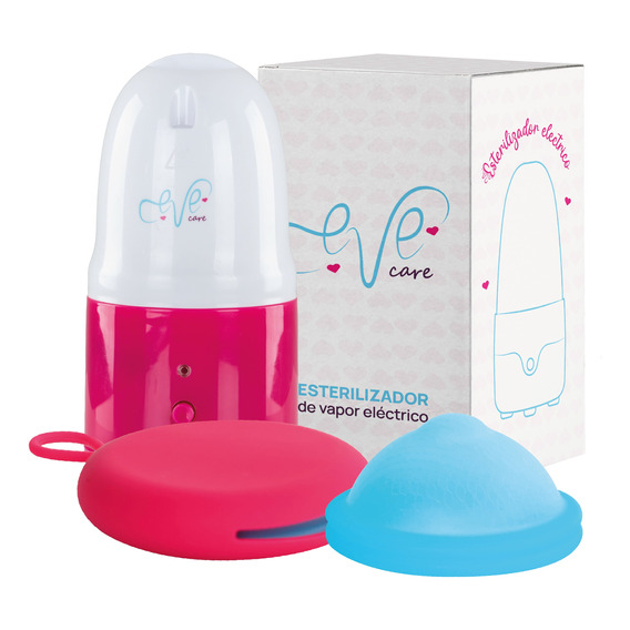 Kit Disco Menstrual Reusable Silicona + Vaso Esterilizador