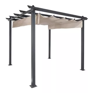 Pergola Para Jardin O Terraza Con Cubierta Retactil