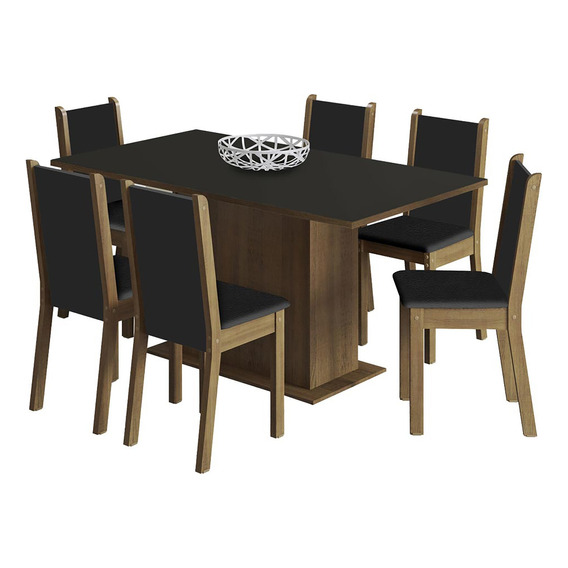 Juego De Comedor Suecia Light 6 Sillas Favatex