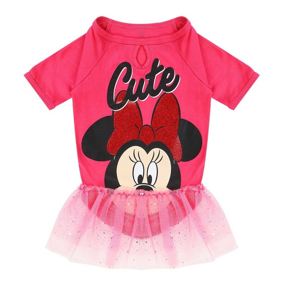 Camiseta Rosada Para Mascotas Disney, Minnie Mouse