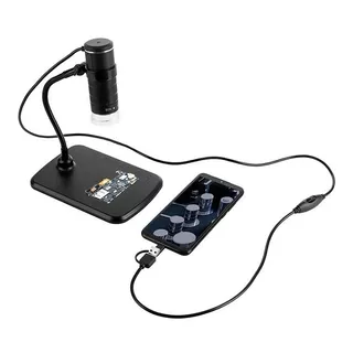 Microscopio Digital Portátil 1-1000x Para Cel Y Pc C/soporte