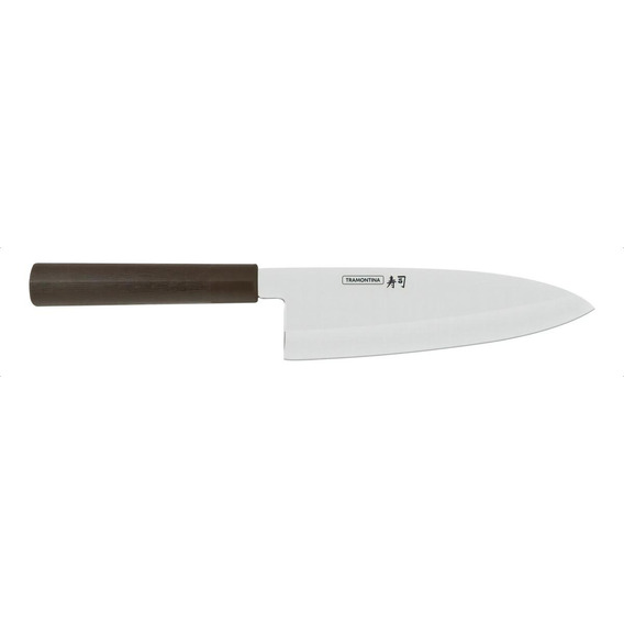 Cuchillo Tramontina Sushi Silver Deba con hoja de acero inoxidable 8 colores marrón