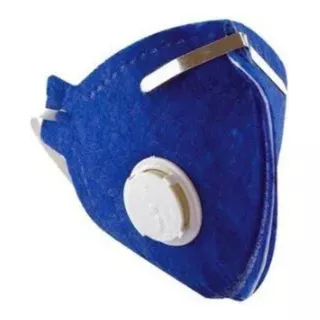 Respirador Dobrável Ecoar Azul Pff2 Com Válvula 100 Unidades