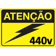 Placa Adesivo Para Painéis Elétricos Tensão 440v Nr10 Nr12