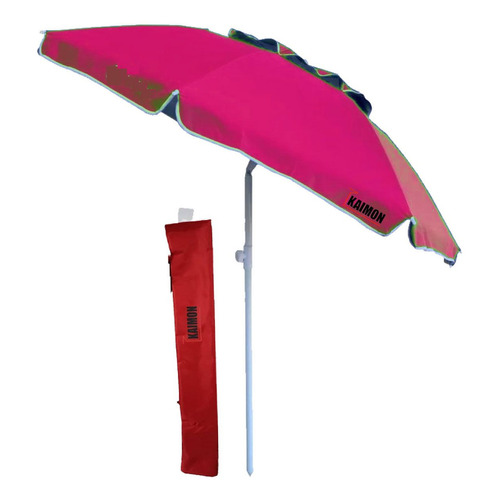 Sombrilla Playa Kaimon SK180 reclinable  color rojo con diseño liso