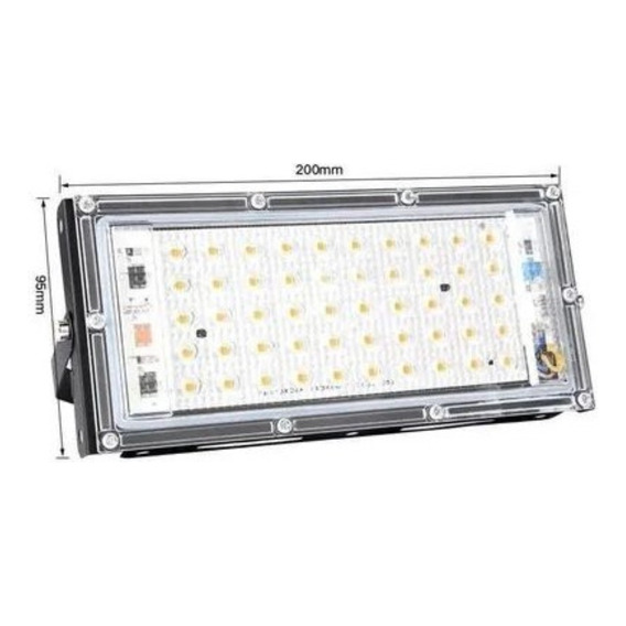 Reflector Led 50w Ip65 Blanco Interior/exterior Bajo Consumo Color de la luz Blanco frío 220V