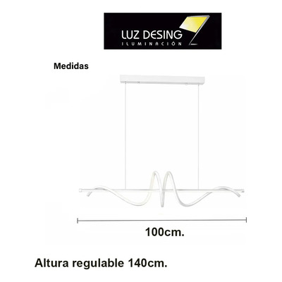 Lampara Colgante Moderno Led Cct Diseño Blanco Ldf40040-b Blanco