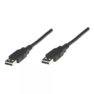 Cable Usb V2.0 A-a 1.8m, Negro Manhattan