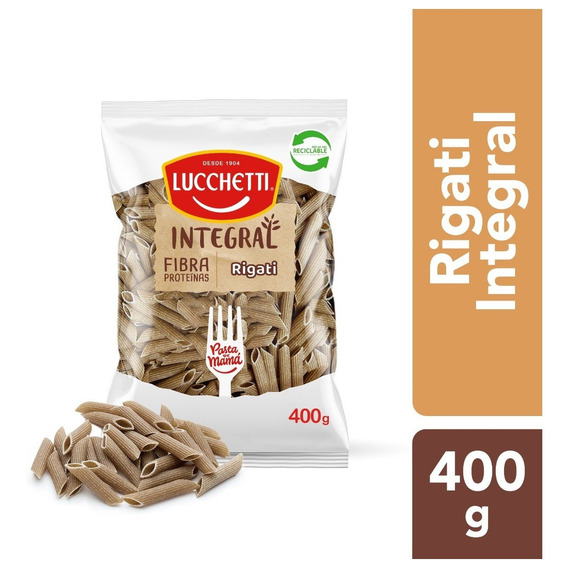 Pasta Rigatti Integral Lucchetti 400g