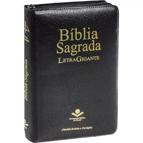 Bíblia Sagrada Letra Grande com Harpa Cristã - Capa couro sintético preto:  Almeida Revista e Corrigida (ARC)