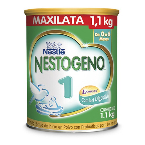 Leche de fórmula en polvo sin TACC Nestlé Nestogeno 1 en lata de 1 de 1.1kg - 0  a 6 meses