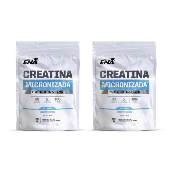 Creatina Micronizada 300grs Promo X 2  Ena Sport Fruit Punch