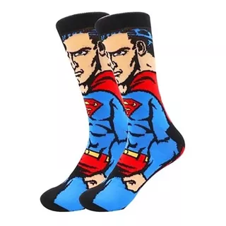 Calcetines Superman, Talla Adulto Calcetas Largos Algodón