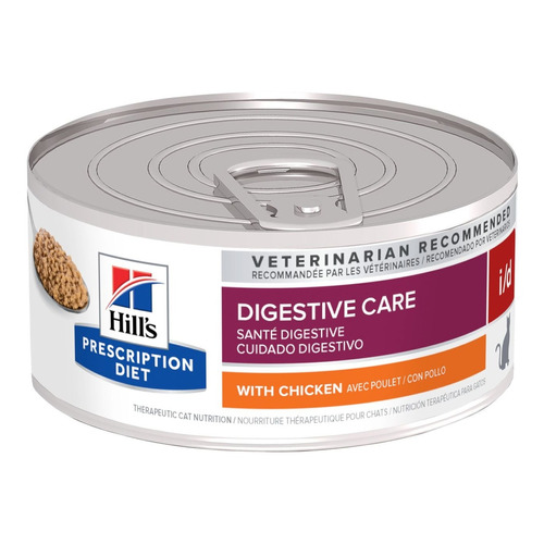 Alimento Hill's Prescription Diet Digestive Care i/d para gato sabor pollo y vegetales en lata de 156g