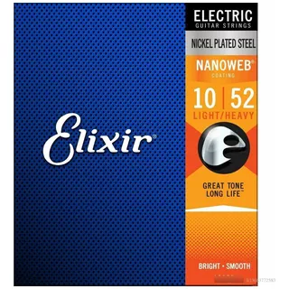 Elixir Nanoweb Light Heavy 12077 10-52 Cuerdas Eléctrica