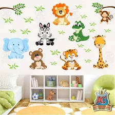 adesivo decorativo quarto infantil safari