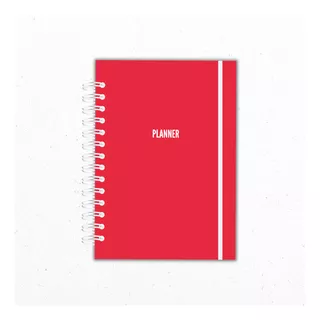 Agenda Planner 52 Semanas Sin Fechas WLG Bold Rojo