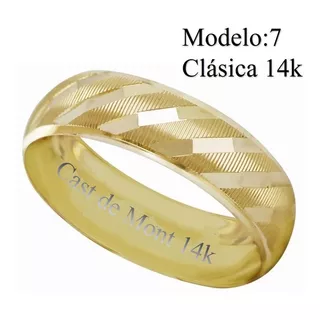 Anillo De Matrimonio 14k Clásica 6mm 1pz Clasica