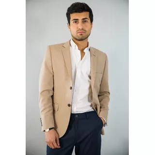 Blazer Hombre Beige Claro - Silueta Slim Fit