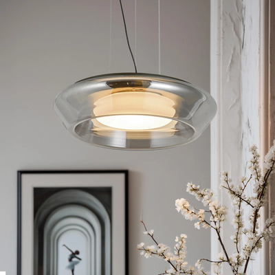 Colgante Palencia Grey Smoke  Minimalista Calidez Led 35cm Negro