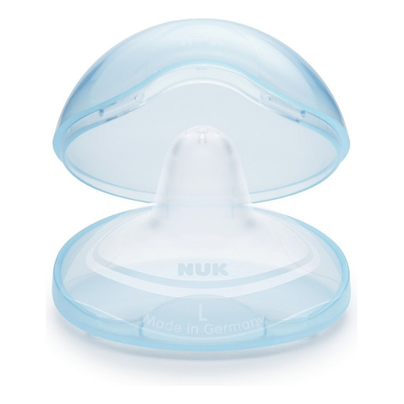 2 Pezoneras De Silicona Nuk Con Caja Protectora Talle M Y L Talle L - Large 24mm