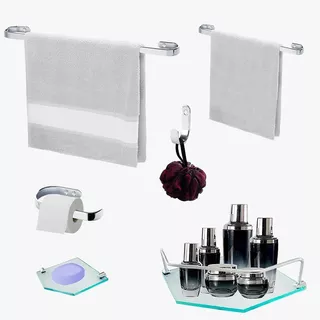 Kit Para Banheiro Platinum 4 (6 Peças)