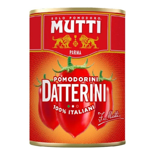 Lata De Tomate Pomodorini Datterini Mutti 400gr Italia Mutti Pomodorini Tomates enteros. - Lata