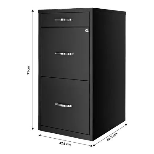 JUNZAI Armario de Oficina, Armario Metalico, Mueble Archivador, Armarios  para Trasteros, Archivador Metalico, de aglomerado Negro 60x32x190 cm :  : Hogar y cocina