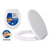 Assento Sanitário Almofadado Basico Oval Universal Slim Off Cor Branco