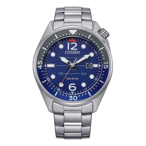 Reloj Citizen Aw171683l Hombre Acero Inoxidable Y Fechador Color de la malla Plateado Color del bisel Gris/Azul Color del fondo Azul