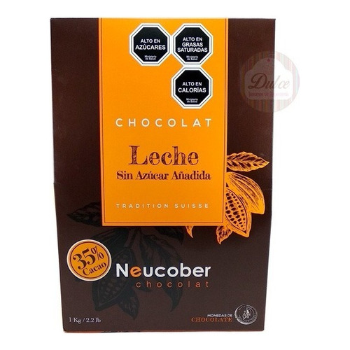 Fino Chocolate Leche Alto Cacao 35% - Sin Azúcar Neucober