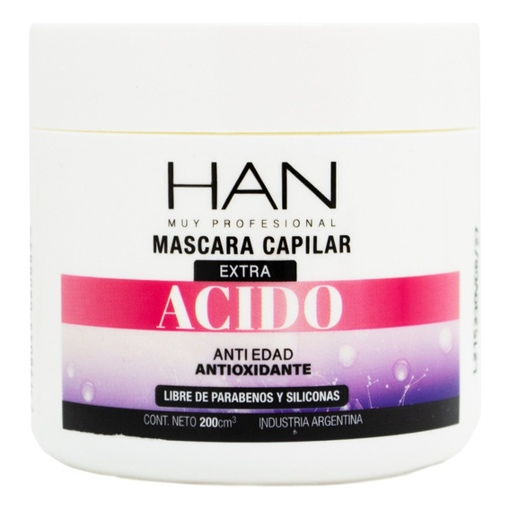 Han Extra Acido Mascara Antioxidante Anti Edad Cabello Chica