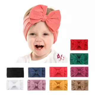 Paquete Diademas Niñas Bebes Turbante Headwrap Tiaras 10pcs