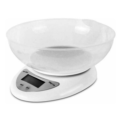 Balanza Digital Cocina Pesa 1g-5kg Viene Con Bowl Y Pilas Capacidad máxima 5 kg Color Blanco