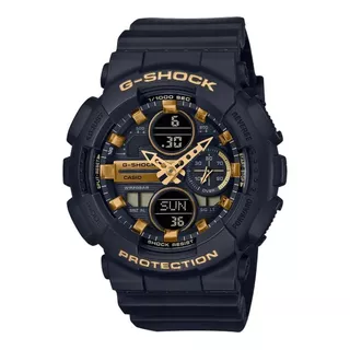 Relógio Casio G-shock Feminino Preto Dourado Gma-s140m-1adr