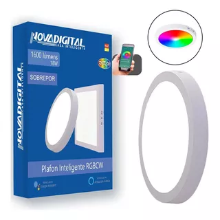 Plafon Luminária Inteligente Wifi Rgb 18w Tuya Nova Digital