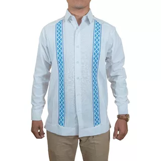 Guayabera Yucateca Modelo Calderón Tela Flame