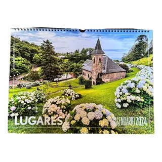 Calendario Grande 2024 Capillas Argentinas Imágenes Espectaculares De Lugares Sagrados, Diseño Elegante, Fechas Destacadas Y Espacio Para Notas